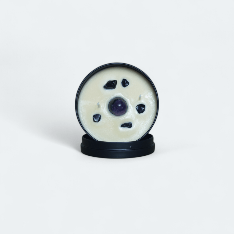 Espresso Martini with Gemstone Scented Candle - Lavrose eco - friendly scented candle, coconut - soy wax, sustainable, vegan, cruelty free, paraben free, clean burning, natural ingredients, toxin free, no additives