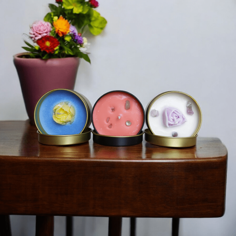 Floral Serenity Trio Candle Set - Lavrose eco - friendly scented candle, coconut - soy wax, sustainable, vegan, cruelty free, paraben free, clean burning, natural ingredients, toxin free, no additives