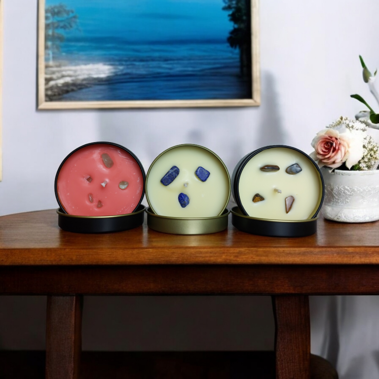 Coastal Romance Candle set, Front View