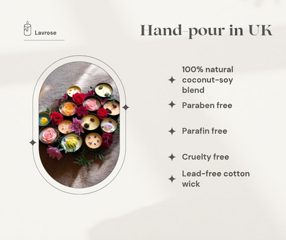 Hand-Poured Scented Candles Paraben Free Cruelty Free Lead Free Cotton Wick